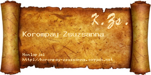 Korompay Zsuzsanna névjegykártya