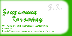 zsuzsanna korompay business card